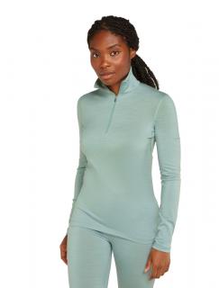 Dámské merino tričko s dlouhým rukávem ICEBREAKER Wmns 200 Oasis LS Half Zip, Moss velikost: M