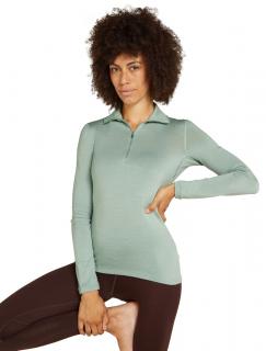 Dámské merino tričko s dlouhým rukávem ICEBREAKER Wmns 260 Tech LS Half Zip, Moss velikost: M