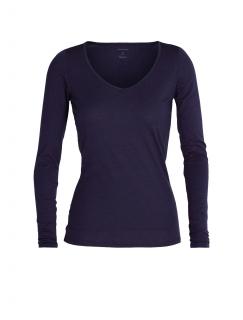 Dámské merino triko dlouhý rukáv  ICEBREAKER Wmns Siren LS Sweetheart, Midnight Navy velikost: XL