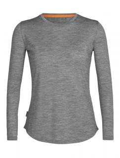 dámské merino triko dlouhý rukáv ICEBREAKER Wmns Sphere II LS Tee, Metro Heather velikost: XS