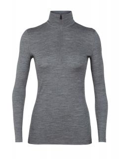 dámské merino triko ICEBREAKER Wmns 200 Oasis LS Half Zip, Gritstone HTHR velikost: M