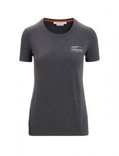 Dámské merino triko krátký rukáv ICEBREAKER Wmns Central Classic SS Tee Caravan Life, Monsoon velikost: XS