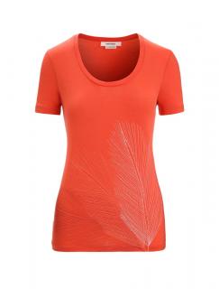 Dámské merino triko krátký rukáv ICEBREAKER Wmns Tech Lite II SS Scoop Tee Plume, Vibrant Earth velikost: S