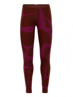 dámské spodky ICEBREAKER Wmns 250 Vertex Leggings Fractured Landscapes, Espresso/Cherry/J velikost: L