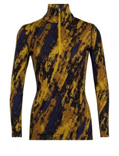 dámské triko dlouhý rukáv ICEBREAKER Wmns 250 Vertex LS Half Zip SediMenstary, Silent Gold/Clove/Midnight Navy/J velikost: M