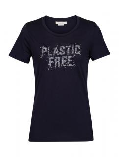 dámské triko krátký rukáv ICEBREAKER Wmns Tech Lite II SS Tee Plastic Free, Midnight Navy velikost: S