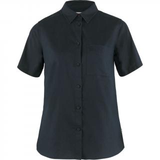 FJÄLLRÄVEN Övik Travel Shirt SS W, Dark Navy (vzorek) velikost: S