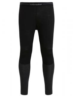 ICEBREAKER Mens 125 ZoneKnit Leggings, Black/Jet Heather velikost: L