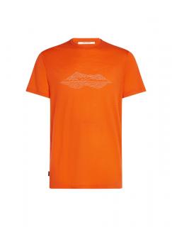 ICEBREAKER Mens 150 Tech Lite SS T Pukaki Ref, Blaze (vzorek) velikost: M