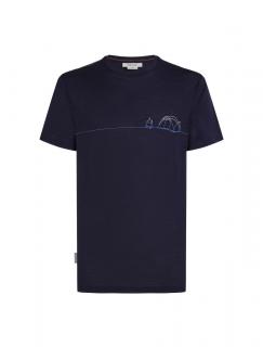 ICEBREAKER Mens 150 Tech Lite SS T Sing Li Cmp, Midnight Navy (vzorek) velikost: M