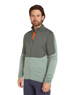 ICEBREAKER Mens 400 RealFleece Descender LS Z, Galaxy/Moss/Cb (vzorek) velikost: M