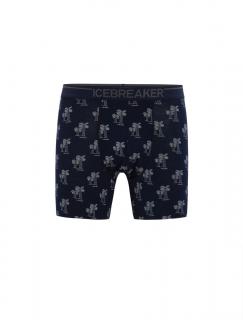 ICEBREAKER Mens Anatomica Boxers, Midnight Navy/Snow/Aop velikost: S