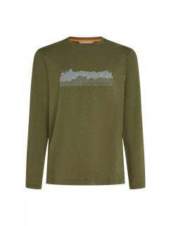 ICEBREAKER Mens Central Classic LS Tee Haute Route, Loden (vzorek) velikost: M