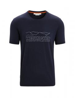 ICEBREAKER Mens Central Classic SS Tee Icebreaker Story, Midnight Navy velikost: S