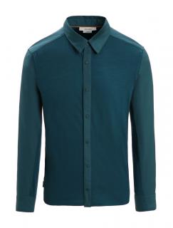 ICEBREAKER Mens Hike LS Top, Green Glory velikost: M