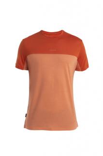 ICEBREAKER Mens Merino 125 Cool-Lite™ Sphere III SS Tee Colour Block, Ember/Molten/Cb (vzorek) velikost: M