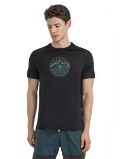 ICEBREAKER Mens Merino 125 Cool-Lite™ Sphere III SS Tee Vision Grid, Black velikost: L