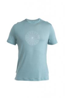 ICEBREAKER Mens Merino 125 Cool-Lite™ Sphere III SS Tee Vision Grid, Cloud Ray velikost: L