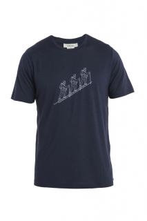 ICEBREAKER Mens Merino 150 Tech Lite II SS Tee Natural Sk, Midnight Navy velikost: S