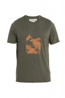 ICEBREAKER Mens Merino 150 Tech Lite II SS Tee Peak Grid, Loden velikost: S