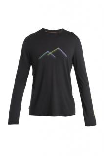 ICEBREAKER Mens Merino 150 Tech Lite III LS Tee Peak Glow, Black velikost: L