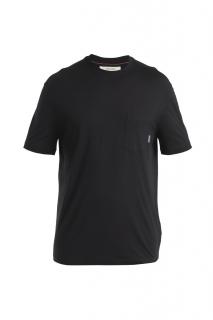 ICEBREAKER Mens Merino 150 Tech Lite III SS Relaxed Pocket Tee, Black velikost: L