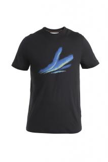 ICEBREAKER Mens Merino 150 Tech Lite III SS Tee Aurora Glow, Black velikost: L