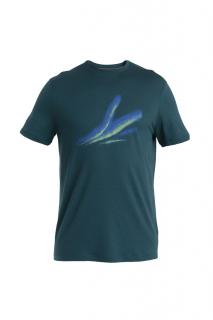 ICEBREAKER Mens Merino 150 Tech Lite III SS Tee Aurora Glow, Fathom Green (vzorek) velikost: M