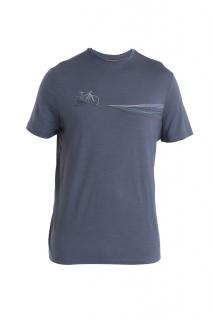 ICEBREAKER Mens Merino 150 Tech Lite III SS Tee Cadence Paths, Graphite velikost: M