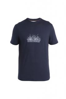 ICEBREAKER Mens Merino 150 Tech Lite III SS Tee IB Grown Naturally, Midnight Navy velikost: S