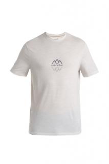 ICEBREAKER Mens Merino 150 Tech Lite III SS Tee Icebreaker Logo Reflections, Ecru Heather velikost: L