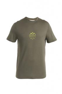 ICEBREAKER Mens Merino 150 Tech Lite III SS Tee Icebreaker Logo Reflections, Loden velikost: L