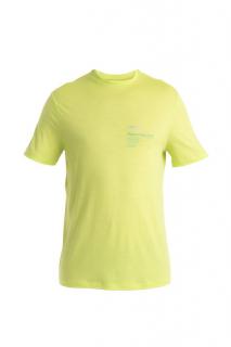 ICEBREAKER Mens Merino 150 Tech Lite III SS Tee Natural Run Club 2.0, Hyper velikost: L