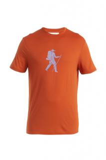 ICEBREAKER Mens Merino 150 Tech Lite III SS Tee Trail Hiker, Molten velikost: L