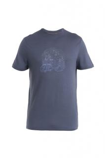 ICEBREAKER Mens Merino 150 Tech Lite III SS Tee Van Camp, Graphite velikost: L