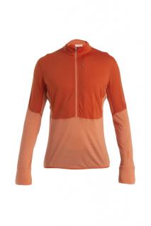 ICEBREAKER Mens Merino 200 Realfleece™ Descender LS Half Zip, Molten/Ember/Cb (vzorek) velikost: M