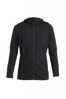 ICEBREAKER Mens Merino 260 Quantum IV LS Zip Hoodie, Black velikost: L