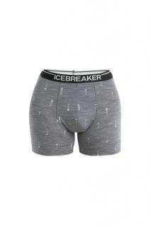 ICEBREAKER Mens Merino Anatomica Boxers Palm Trail AOP, Gritstone Heather/Aop velikost: L