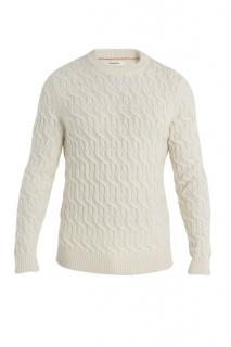 ICEBREAKER Mens Merino Cable Knit Crewe Sweater, Undyed velikost: L