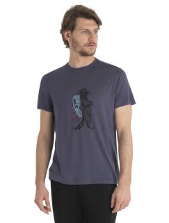 ICEBREAKER Mens Merino Core SS Tee Waschbar Wandering, Graphite velikost: L