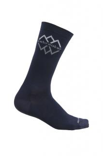 ICEBREAKER Mens Merino Lifestyle Fine Gauge Crew Icebreaker Logo Reflections, Midnight Navy/Snow velikost: 36-42 (SM)