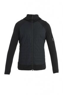 ICEBREAKER Mens Merino Quantum Hybrid LS Zip Hoodie, Black velikost: L