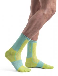 ICEBREAKER Mens Merino Run+ Ultralight Crew, Hyper/Aura velikost: 42-44 (M)