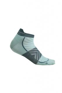 ICEBREAKER Mens Merino Run+ Ultralight Micro, Cloud Ray/Fathom Green velikost: 39-41,5 (S)