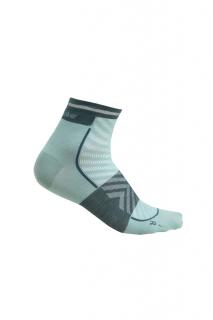 ICEBREAKER Mens Merino Run+ Ultralight Mini, Cloud Ray/Fathom Green velikost: 39-41,5 (S)