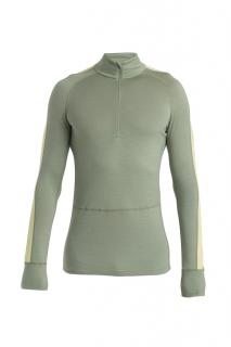 ICEBREAKER Mens Merino ZoneKnit 200 LS Half Zip, Lichen, Lucid (vzorek) velikost: M