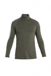 ICEBREAKER Mens Merino ZoneKnit 200 LS Half Zip, Loden/Ether/Cb (vzorek) velikost: M