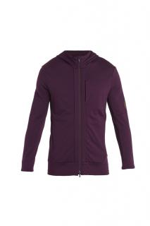 ICEBREAKER Mens Quantum III LS Zip Hood, Nightshade velikost: L