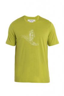 ICEBREAKER Mens Tech Lite II SS Tee Skiing Yeti, Bio Lime velikost: L