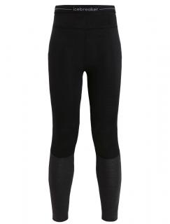 ICEBREAKER Wmns 125 ZoneKnit Leggings, Black/Jet Heather velikost: XS